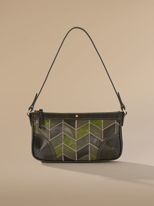 Spirito Chevron Green Bag